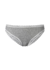 s.Oliver Damen Brasilslip, Gr. 36, grau, Feinripp, Obermaterial: 95% Baumwolle, 5% Elasthan. Spitze: 90% Polyamid, 10% Elasthan. Zwickel: 95%
