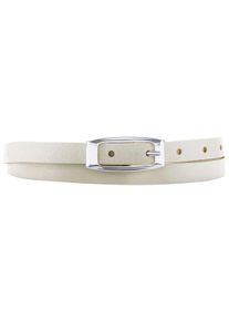 Bernd Götz BERND GÖTZ Damen Ledergürtel, beige, casual,modisch,klassisch, Gr. 100, genarbt, unifarben, Leder, Gürtel, mit rechteckiger Dornschließe