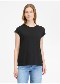 Ragwear Damen T-Shirt "DIONA A", schwarz, casual, Gr. M, unifarben, Jersey, Obermaterial: 50% Baumwolle, 50% Modal, Shirts