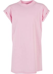 Urban Classics Mädchen Shirtkleid "Urban Classics Damen Girls Turtle Extended Shoulder Dress", pink, klassisch, Gr. 146, unifarben, 100% Baumwolle,