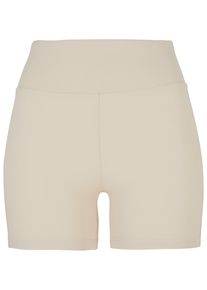 Urban Classics Damen Stoffhose "Urban Classics Damen Ladies Recycled High Waist Cycle Hot Pants", beige, Gr. 5XL, unifarben, 78% Polyester, 22%