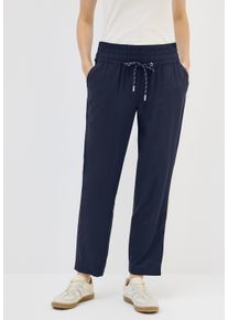 Cecil Damen Stoffhoseurban navy blau, casual, Gr. L, unifarben, Stoff, 100% Viskose, Hosen, Elastikbund mit Tunnelzug