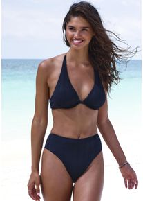 Damen Bügel-Bikini-Top "Nela", schwarz, Gr. 44, Copenhagen Studios, unifarben, strukturiert, Rippware, Recycling-Polyamid, Bikini-Oberteile, aus