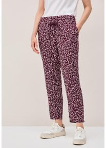 Cecil Damen Jogger Pants, rot, casual, Gr. XXL, bedruckt, Stoff, 100% Viskose, Hosen, Middle Waist