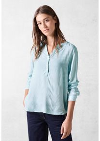 Cecil Damen Langarmbluse, blau, casual, Gr. XXL, gestreift, Stoff, 100% Viskose, Blusen, aus softer Viskose