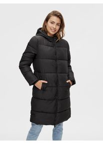 Pieces Damen Steppmantel "PCBEE NEW LONG PUFFER JACKET NOOS BC", schwarz, modisch, Gr. M, unifarben, Steppware, Obermaterial: 100% Polyester, Mäntel