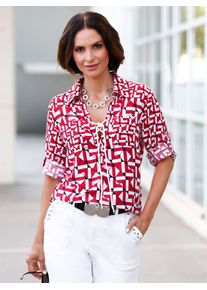 Inspirationen Damen Druckbluse, rot, Gr. 40, gemustert, mehrfarbig, bedruckt, 100% Viskose, Blusen
