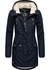 Ragwear Damen Wintermantel "Elsie", blau, casual, Gr. XXXL, Außenmaterial: 65% Polyester, 35% Baumwolle, Innenfutter: 100% Polyester, Wattierung: