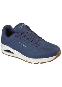 Skechers Herren Sneaker "Uno - Stand on Air", Gr. 41, blau, Lederimitat, sportlich, Schuhe, Freizeitschuh, Halbschuh, Schnürschuh mit Air-Cooled