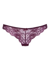 Lascana Damen String, Gr. 36, lila, Spitze, Obermaterial: 90% Polyamid, 10% Elasthan, Unterhosen, aus schöner Vollspitze und Schleife