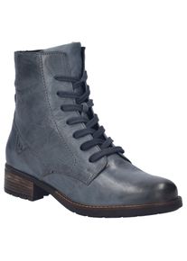 Josef Seibel Damen Schnürstiefelette "Kate 17", Gr. 38, blau, Leder, casual, Schuhe, Stiefelette, Boots, Kurzstiefel mit modischem Blockabsatz