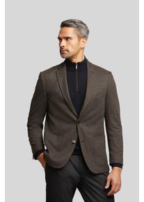Bugatti Herren Jerseysakko, braun, casual, Gr. 27, 56% Polyester, 42% Viskose, 2% Elasthan, Sakkos, inklusive wärmendem Westeneinsatz