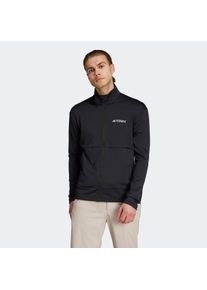 adidas terrex Herren Fleecejacke "TERREX MULTI LIGHT FLEECEJACKE", schwarz, sportlich, Gr. XXXL, clean, Obermaterial: 95% Polyester, 5% Elasthan,
