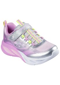 Skechers Kinder Sneaker "COSMIC GLOW LIGHTS", Gr. 30, bunt, Textil, Lederimitat, kontrastfarbene Details, modisch, Schuhe, Klettschuh mit Glitzer,