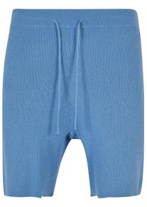 Urban Classics Herren Shorts "Urban Classics Herren Ribbed Shorts", blau, Gr. M, unifarben, 100% Baumwolle, Hosen