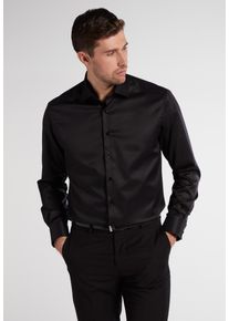 Eterna Herren Langarmhemd "COMFORT FIT", schwarz, Gr. 46, Twill, 100% cotton, Hemden, NON IRON (bügelfrei)