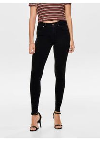 Only Damen Skinny-fit-Jeans "ONLPOWER MID PH UP SK DNM REA3659 NOOS", schwarz, casual, Gr. L, Denim/Jeans, Obermaterial: 92% Baumwolle, 6% Polyester,
