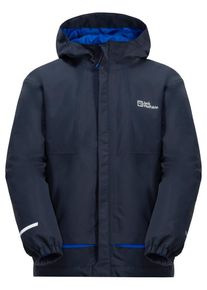 Jack Wolfskin Kinder 3-in-1-Funktionsjacke "ACTAMIC 3IN1 JACKET K", blau, Gr. 128, Außenjacke: OBERSTOFF 100% POLYESTER, FUTTER 100% POLYESTER