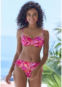 Vivance Damen Bügel-Bandeau-Bikini-Top "Pretty", pink, Gr. 36, bedruckt, Paisleymuster, Recycling-Polyamid, Bikini-Oberteile, mit modischem