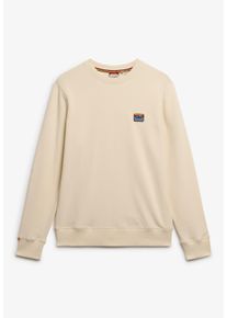 Superdry Herren Sweatshirt "GREAT OUTDOORS EMB RLXD SWEAT", weiß, modisch, Gr. XXXL, unifarben mit Farbeinsatz, angeraute Sweatware, Obermaterial: