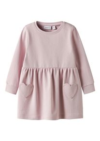 name it Mädchen Sweatkleid "NMFKATLA SWEAT DRESS UNB", lila, casual, Gr. 122, bedruckt, Sweatware, Obermaterial: 60% Baumwolle, 40% Polyester, Kleider