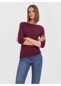 Véro Moda VERO MODA Damen 3/4-Arm-Shirt "VMPANDA MODAL 3/4 TOP JRS NOOS", rot, modisch, Gr. M, unifarben, Jersey, Obermaterial: 48% Baumwolle, 48% Modal, 4%