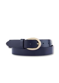 Bernd Götz BERND GÖTZ Damen Ledergürtel, blau, casual, Gr. 105, unifarben mit Farbeinsatz, Rindsleder, Gürtel, mit goldener Schließe