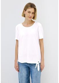 Cecil Damen Shirtbluse, weiß, casual, Gr. M, unifarben, Stoff, 100% Viskose, Blusen