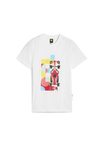 Puma Kinder T-Shirt "Scuderia Ferrari HP Race Graphic T-Shirt Jugendliche", weiß, Gr. 152, clean, Obermaterial: 100% Baumwolle; Rippe: 30% Polyester,