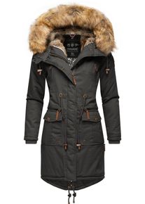 Navahoo Damen Wintermantel "Rosinchen", grau, casual, Gr. XS, Oberstoff: 100% Baumwolle, Futter: 100% Polyester, Wattierung: 100% Polyester,