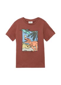 s.Oliver JUNIOR Jungen T-Shirt, rot, casual, Gr. 140, bedruckt, Jersey, Obermaterial: 100% Baumwolle, Shirts, mit Print
