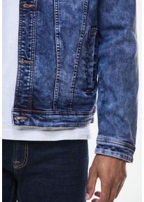 Street One MEN Herren Jeansjacke, blau, casual, Gr. XXL, unifarben, Web, 68% Baumwolle, 30% Polyester, 2% Elasthan, Jacken, mit Brusttaschen
