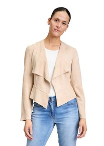 Betty Barclay Damen Jackenblazer "Betty Barclay Blazer-Jacke ohne Verschluss", beige, modisch, Gr. 44, Obermaterial: 92% Polyester, 8% Elasthan.,