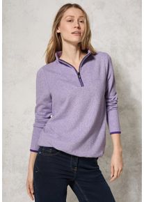 Cecil Damen Langarmshirt, lila, casual, Gr. XXL, unifarben, Stoff, 59% Viskose, 37% Polyester, 4% Elasthan, Shirts, aus softer Viskose