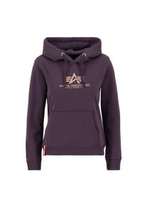 Damen Hoodie "Alpha Industries Women - Hoodies New Basic Hoodie BL W", lila, Gr. S, Alpha Industries, Obermaterial: 80% Baumwolle, 20% Polyester,