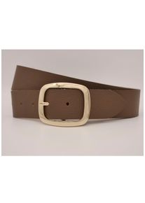 AnnaMatoni Damen Ledergürtel, braun, casual, Gr. 115, unifarben, Rindsleder, Gürtel, mit goldener Schließe