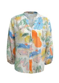 Smith & Soul SMITH & SOUL Damen Langarmblusecream weiß print, casual, Gr. XS, bedruckt, Material: 100% Baumwolle, Blusen, aus Baumwolle