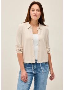 Cecil Damen Cardigan, beige, casual, Gr. L, unifarben, Stoff, 60% Viskose, 40% Polyester, Strickjacken, aus elastischem Materialmix