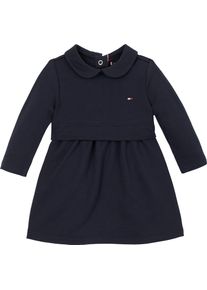 Tommy Hilfiger Baby Jerseykleid "ESSENTIAL DRESS LS", Gr. 80, blau, Jersey, Obermaterial: 95% Baumwolle, 5% Elasthan, unifarben, Basic, Kleider, mit