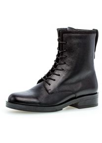 Gabor Damen Schnürstiefelette, Gr. 36, schwarz, Kalbsleder, unifarben, klassisch, Schuhe, mit Innenreißverschluss