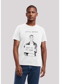 F4NT4STIC Herren T-Shirt "Justin Bieber Iconic", weiß, casual, Gr. XXL, Obermaterial: 100% Baumwolle, Shirts, Premium Qualität