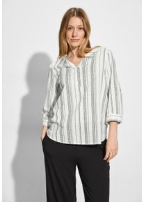 Cecil Damen Kurzarmbluse, blau, casual, Gr. XL, bedruckt, Web, 100% Baumwolle, Blusen, mit 3/4 Ärmeln