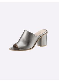 Andrea Conti Damen Pantolette, Gr. 39, silber, Synthetik, modisch, Schuhe