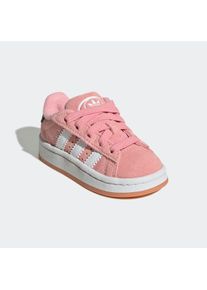 Kinder Sneaker "CAMPUS 00S COMFORT CLOSURE ELASTIC LACE", adidas originals, Gr. 24semi pink spark, cloud weiß, gum 2, Leder, Synthetik, sportlich,