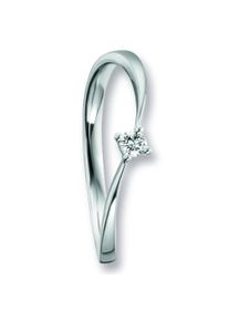 ONE ELEMENT Damen Diamantring "0.07 ct Diamant Brillant Ring aus 585 Weißgold", 58,mit Diamant, Weißgold 585-Diamanten, silber, Weißgold 585,