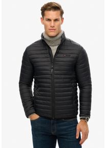 Superdry Herren Steppjacke "NON HOODED FUJI LITE JACKET", schwarz, modisch, Gr. XXXL, unifarben, Web, Obermaterial: 100% Nylon, Jacken
