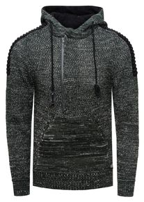 Rusty Neal Herren Kapuzensweatshirt "Knitwear", blau, casual, Gr. S, unifarben, 70% Polyacryl, 30% Baumwolle, Sweatshirts, mit praktischem