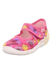 Superfit Kinder Hausschuh "BELINDA WMS: mittel", Gr. 32, pink, Baumwolle, bedruckt, klassisch, Schuhe, Kindergartenschuh mit süßem Print,