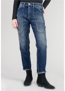 Damen 7/8-Hose "400/60", blau, Gr. 32, Le Temps Des Cerises, 89% Baumwolle, Kunstfaser, Hosen, in modischer 7/8-Länge