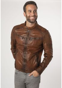 Mauritius Herren Lederjacke "MMReeser", braun, casual, Gr. XL, unifarben, Obermaterial: 100% Schafsleder. Futter: 100% Baumwolle. Ärmelfutter: 100%